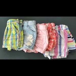 Lot of 6 girl short pants size 4
